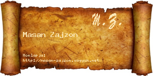 Masan Zajzon névjegykártya